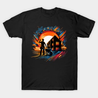 Construction Worker Untold Heroes Design T-Shirt